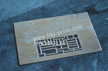 

Polished silver metal card silk-screen printing 2016 fashion style free shipment free design