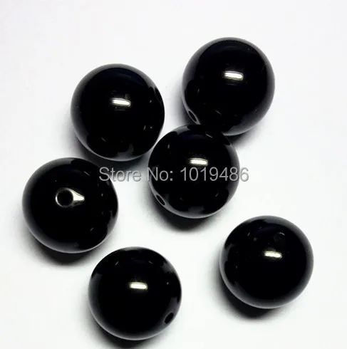 

(choose size) 6mm/8mm/10mm/12mm/14mm/16mm/18mm/22mm/24mm/25mm black color Acrylic Solid Beads for Necklace Jewelry