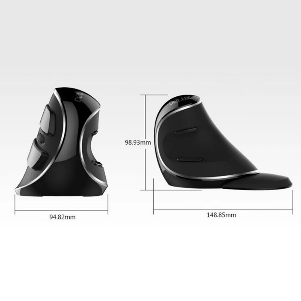 Delux M618 Plus RGB Wired Vertical Mouse Ergonomic USB 4000 DPI Optical Wrist Rest Wireless Game Mi