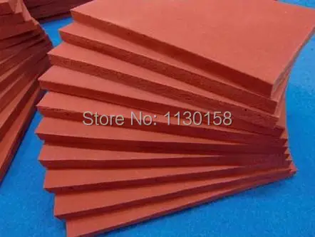 

Heat Transfer Rubber Mat 500x500x15mm Closed Cell Silicone Rubber Foam Sheet, 500mm Width, 15mm Thickness Red Color