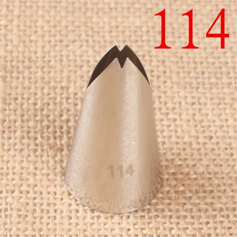 

#114 Piping Nozzle Icing Tip Pastry Tips Cup Cake Decorating Baking Tools Bakeware Create Leaf Leaves Large Size