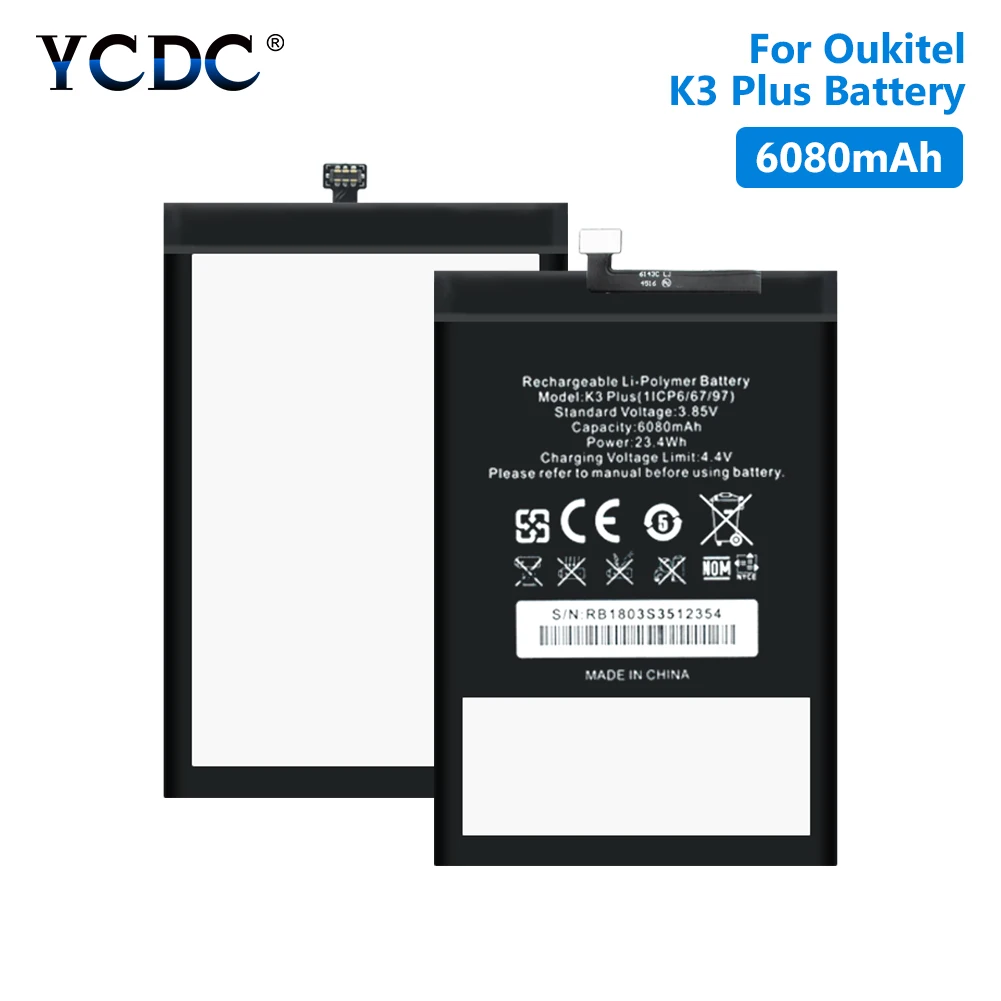 

High Quality 6080mAh Battery For Oukitel K3 Plus Mobile Phone Replacement High Quality Real capacity Internal Phone Bateria