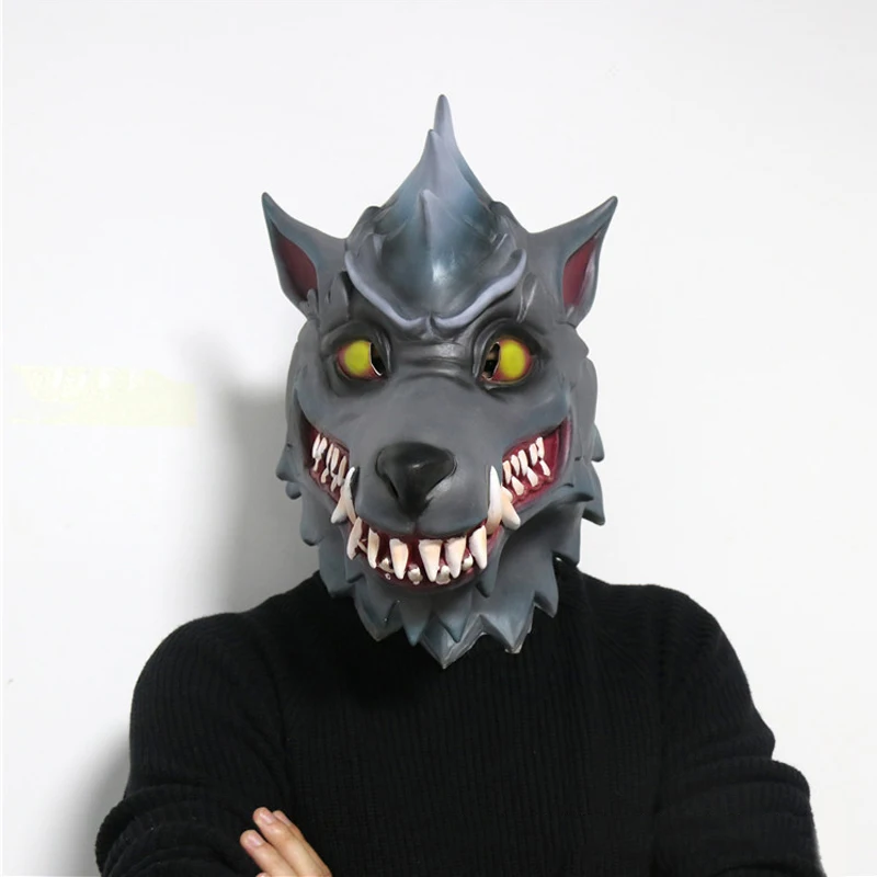 Fortress Night Season 6 Strong DIRE The night of the head wolf латексные маски косплей Человек Волк Маска