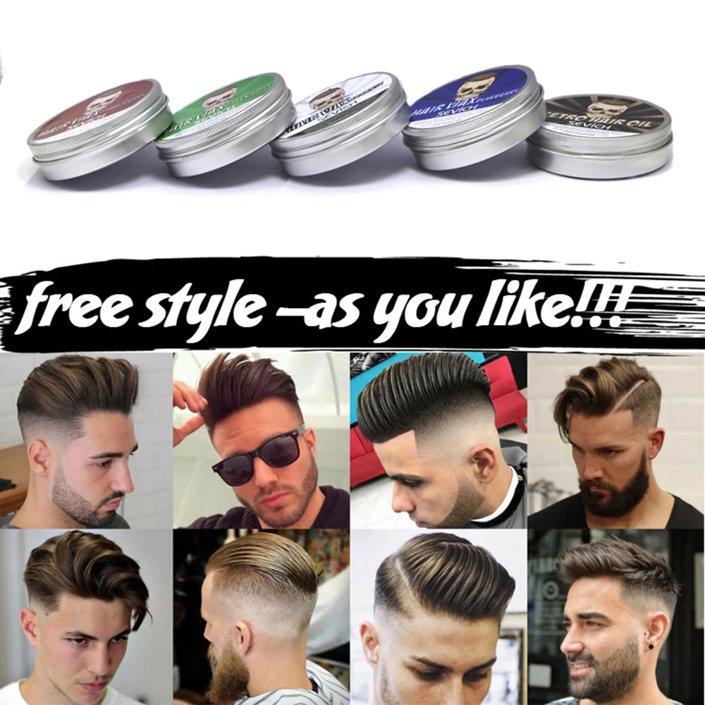 

1 Box 100ml Multiple Fragrance Men Styling Makeup Natural Hairstyle Wax Hair Clay Strong Styling Cream Hair Styling Tools TSLM2