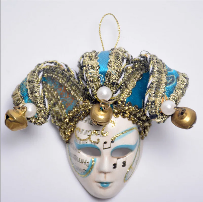 1pc Mini Mask Magnets Sticker Small Triangle Venetian Mardi Gras