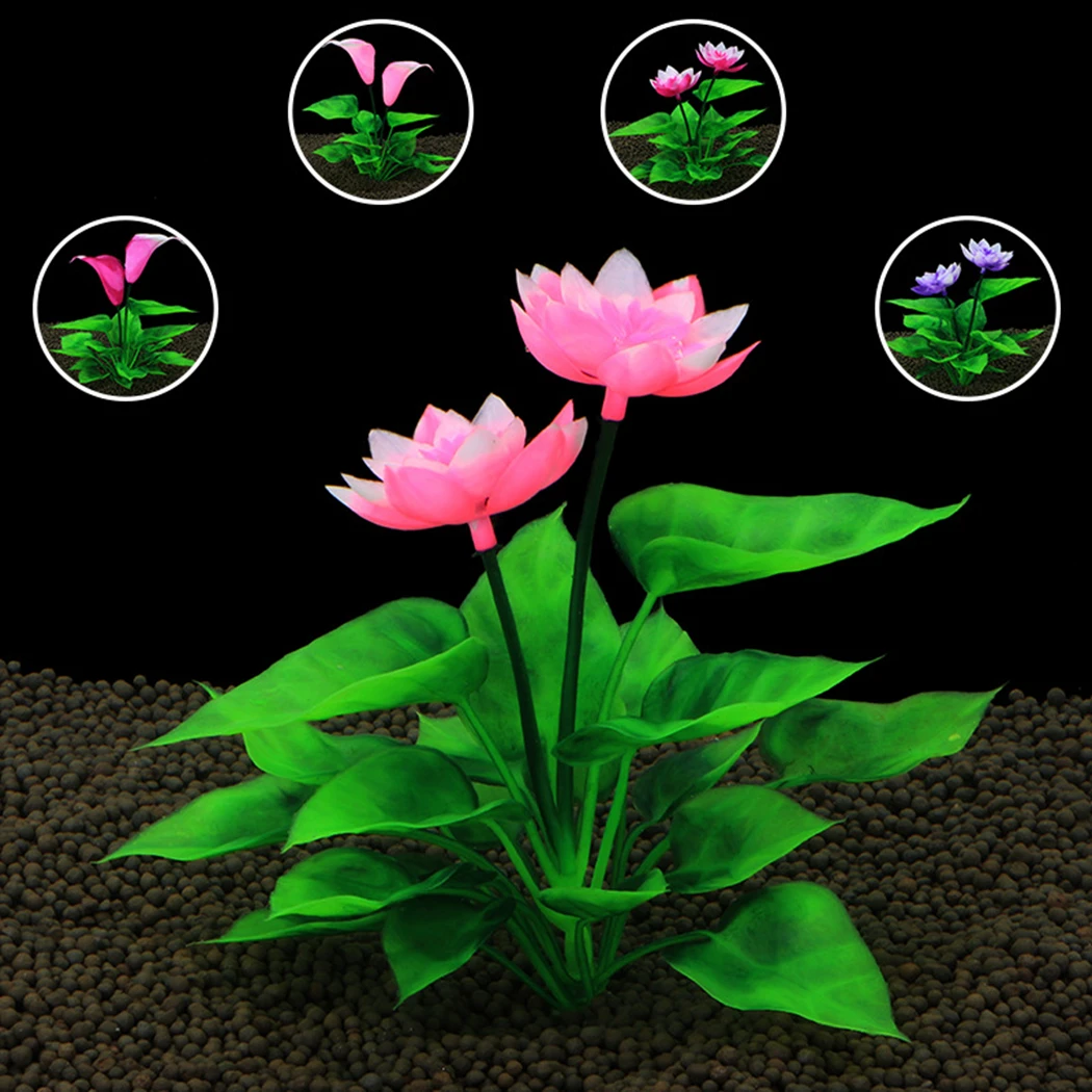 3PCS Water Grass Aquatic Plant Simulation Artificial Plastic Fish Tank Large Leaf Aquarium Decor Ornament | Дом и сад