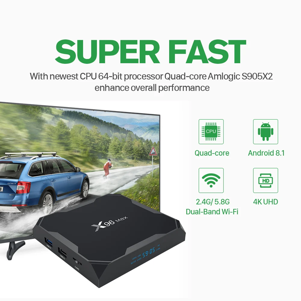 IPTV Italia X96 MAX Italy IPTV Subscription Box Android 8.1 Smart Tv Box 4G 64G Italian IPTV Turkey Arabic Portugal Spain IP TV