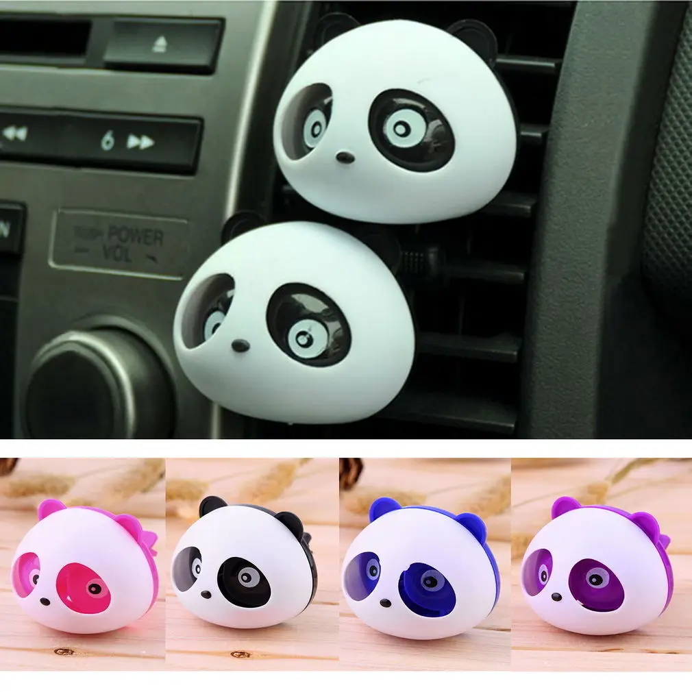 2PCS/PAIR Cute Car Auto Dashboard Air Freshener blink Panda Perfume