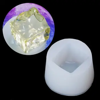 

JAVRICK Irregular Ice Block Resin Casting Mold UV Resin Silicone Mold Jewelry Making 5x 4x 6cm
