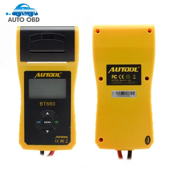 

Newest AUTOOL 12V Car Battery Load Tester with printer BT660/Multi-language Digital automotive battery tester CCA100-3000