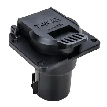 

Vehicle-Side Trailer Socket 7 Way RV Blade Style Adapter Connector