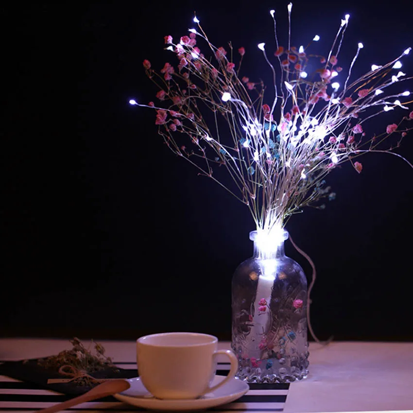 120Leds Copper Wire Firework LED String Light Remote Control Hanging Fairy String Lamp Christmas Party Bottle Decoration Lights (17)
