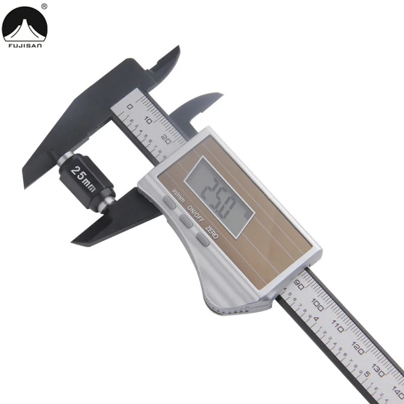 

FUJISAN Digital Caliper 0-150mm LCD Solar Micrometer Guage Measuring Tools