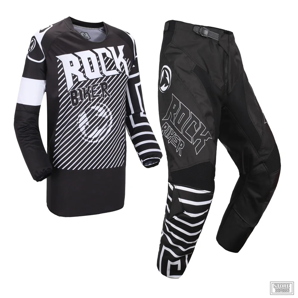 ROCK BIKER New Design Motocross Suit Kit Off-Road MTB DH MX Racing Jersey and Pants Motorcycle Dirt Bike Riding Gear Combo