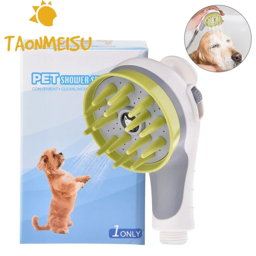 Handheld 3 in 1 Pet Massage Bath Brush Dog Cats Horse Special Shower