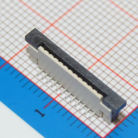 100PcsFlexibleFlatCableConnectorVerticalType10mm12PFFCFPC