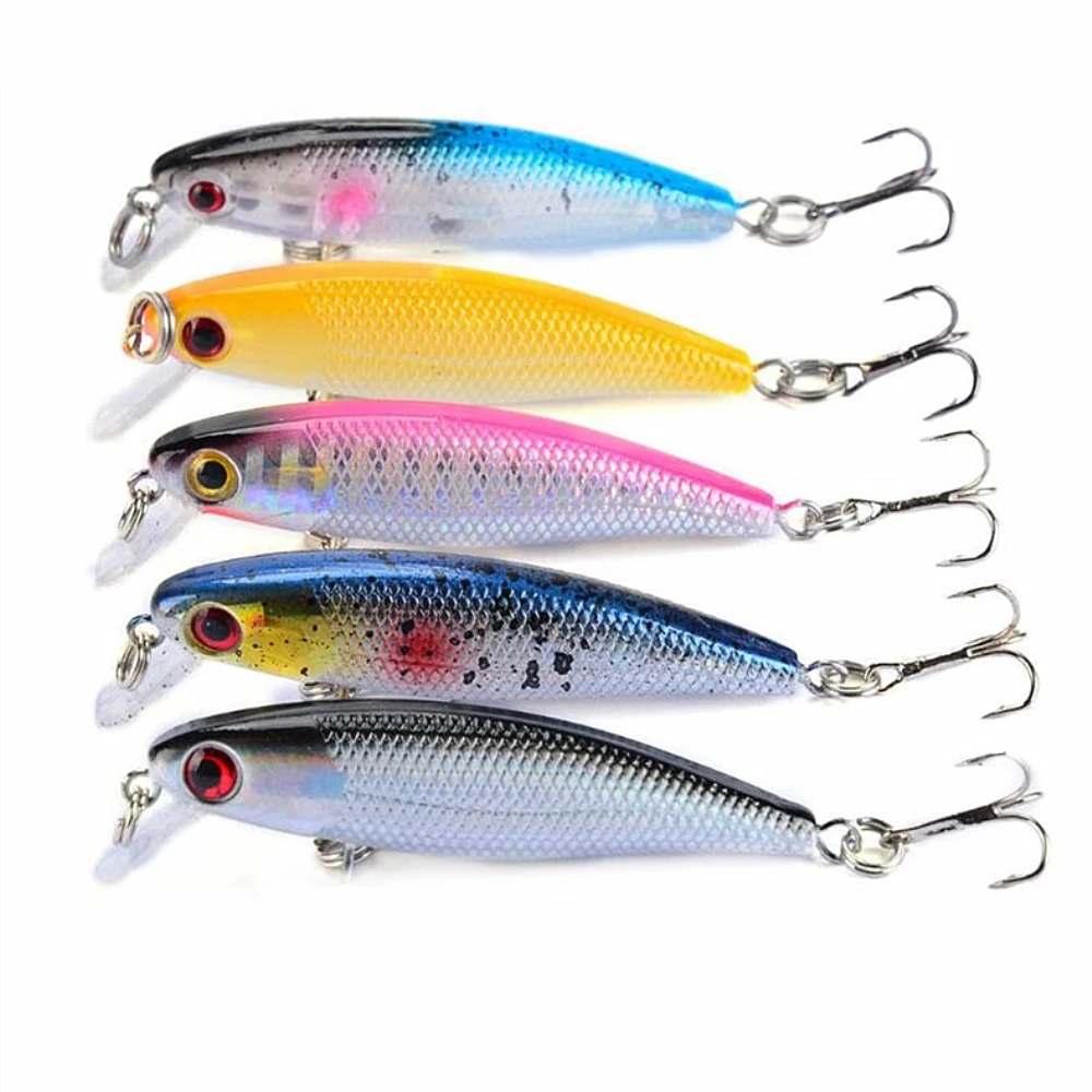 1 шт. 6 см 4 2 г жесткие приманки для рыбалки Воблеры Crankbait 3D глаза искусственные peche