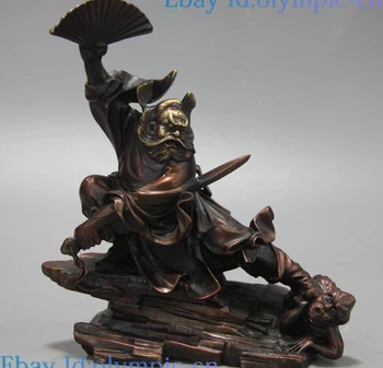 

9" China bronze sculpture beautiful fine Zhong Kui the Ghost Catcher Statue