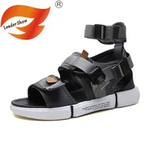 Leader Show мужские сланцы на лето мужские уличные Брендовые повседневные пляжные ботинки мужские сандалии модные Нескользящие Sandalia Masculina