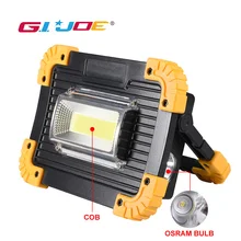 GIJOE светодиодный портативный светильник, рабочий светильник, Дополнительный внешний аккумулятор, перезаряжаемый через usb пластиковый чехол, 2*18650/3* AA батареи, водонепроницаемый дисплей питания