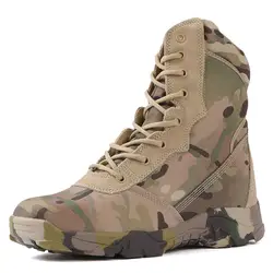 Осенние и зимние камуфляжные военные сапоги; тактические ботинки; армейские ботинки; мужские ботинки-дезерты; высокие походные ботинки
