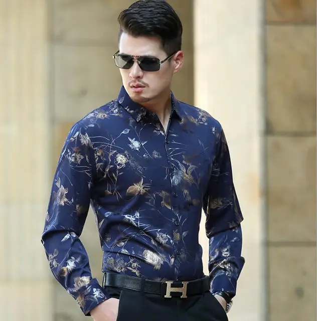 navy blue collar shirt long sleeve