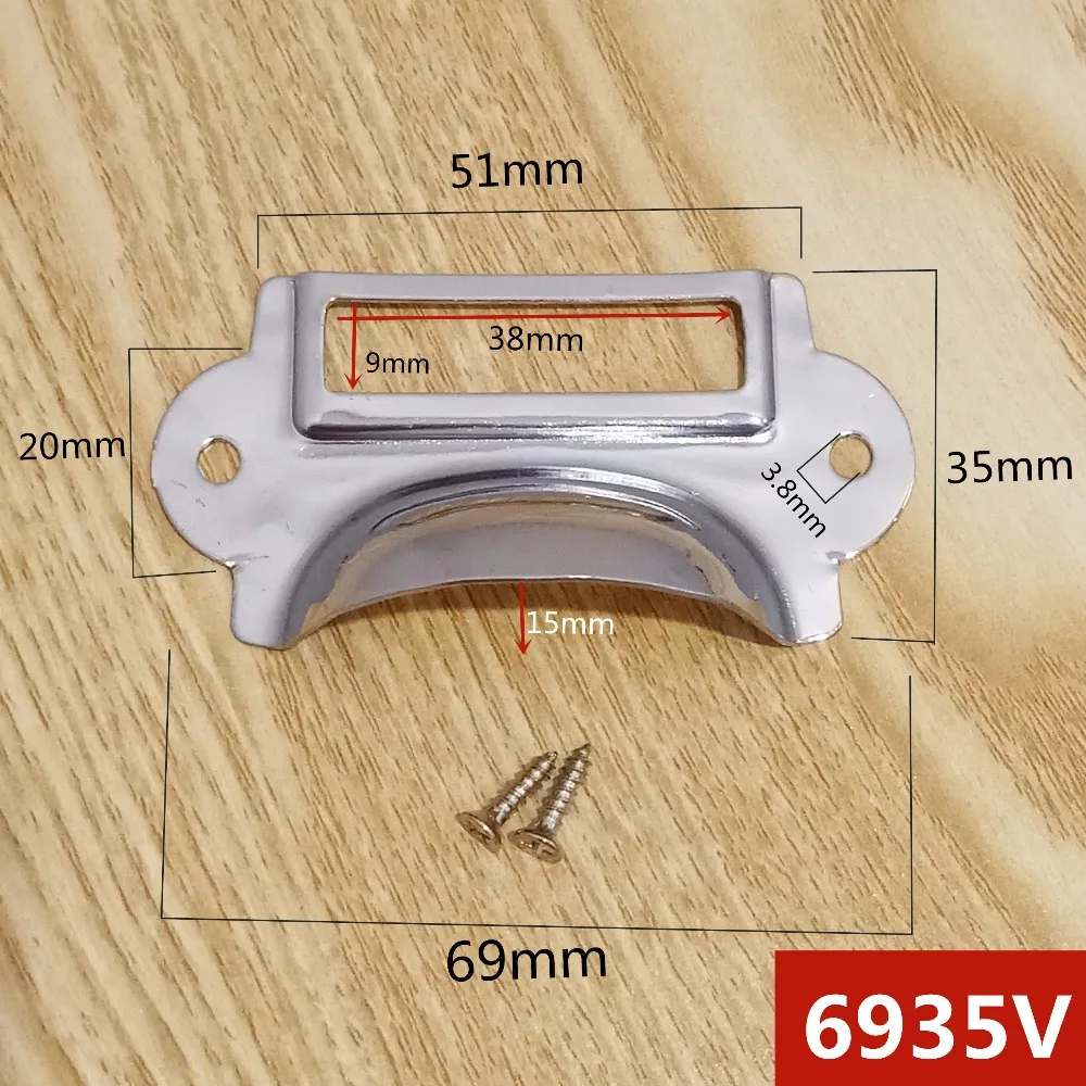 10 шт. 69*35 мм античная латунь винтажная металлическая этикетка Ручка Потяните рамку файл имя держатель для карт мебель выдвижной ящик в шкафу чехол ручки