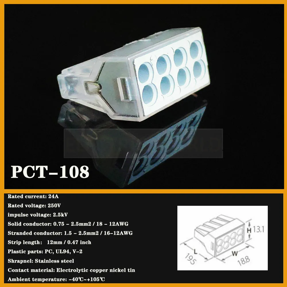 Провода соединители PCT-102 104 106 нажимной провод соединитель провода Проводник провода клеммный блок Соединительный кабель соединитель