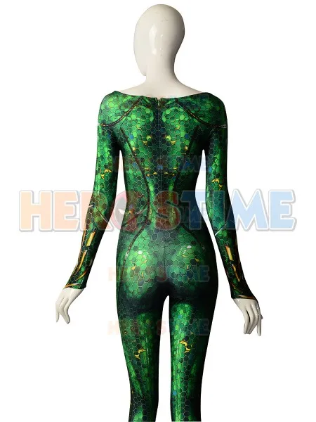 3D принт Quinn Mera косплей костюм королева Mera Лига Справедливости Zentai боди супергерой Аквамен комбинезон может на заказ