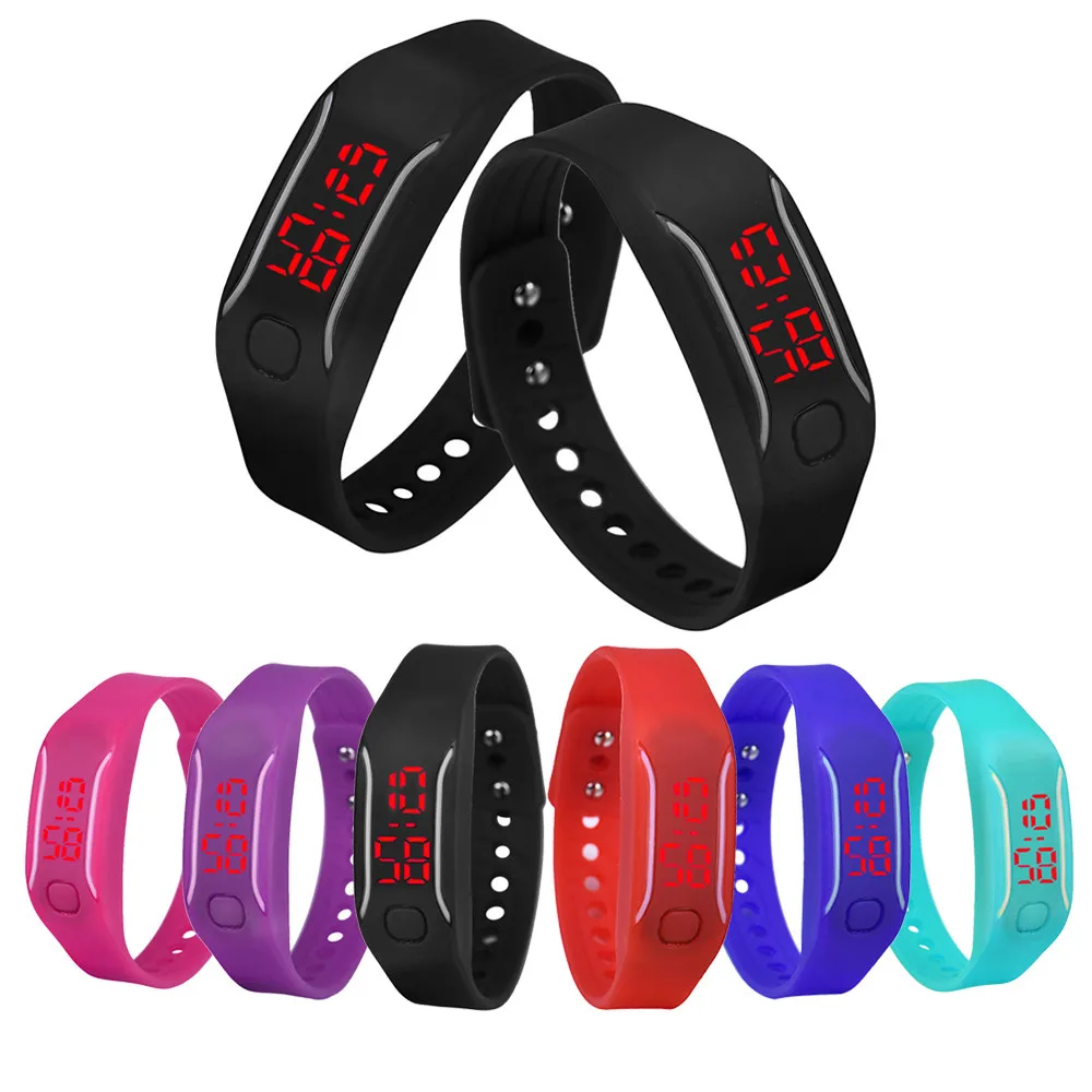 

Mens Womens Silicone LED Watch Date Sports Bracelet Digital Wrist Watch relojes hombre bayan gold saat zegarek damski 2019