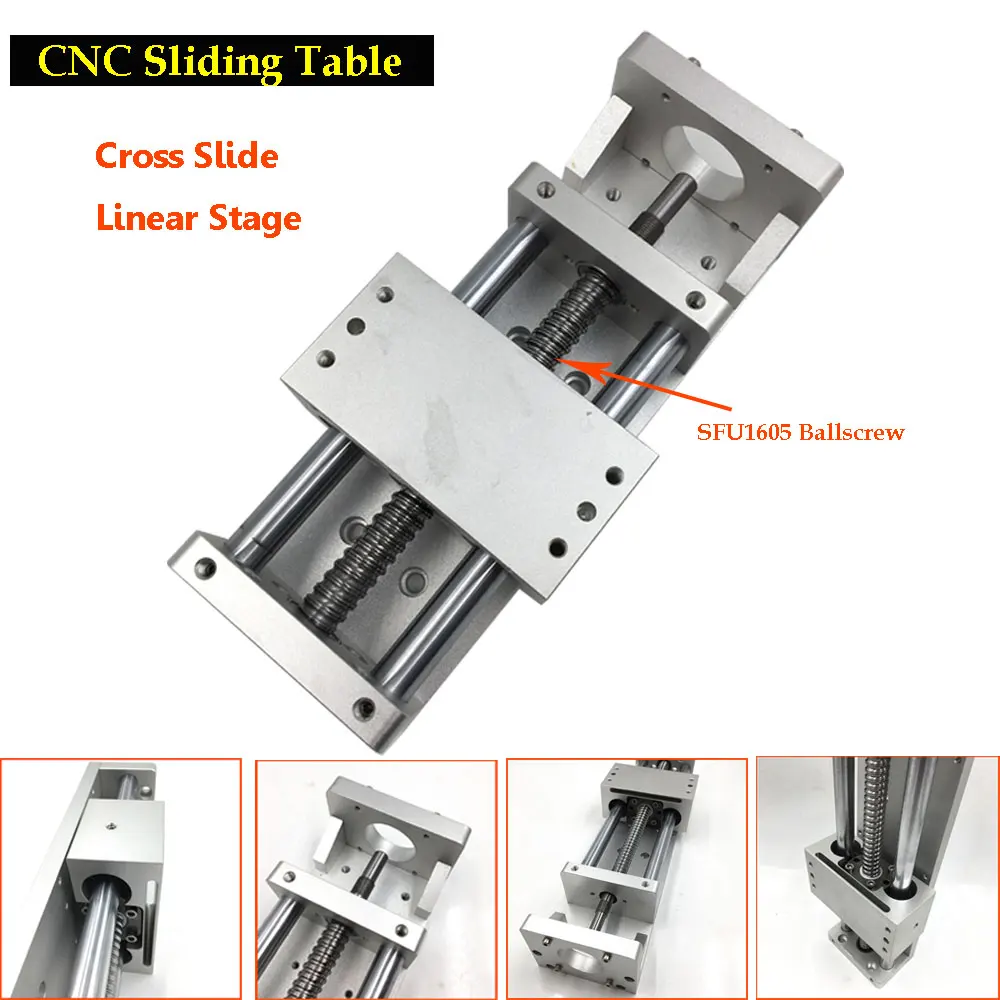 CNC раздвижной стол X Y Z Axis перекрестная направляющая линейный сценический SFU1605