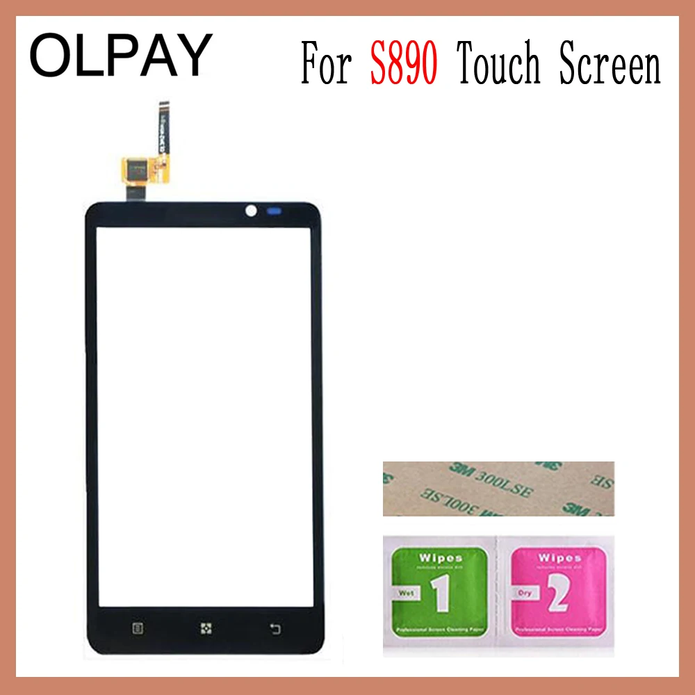 OLPAY 5,0 ''для lenovo S890 S 890 сенсорный экран стекло дигитайзер панель объектив сенсор стекло Бесплатный клей и салфетки