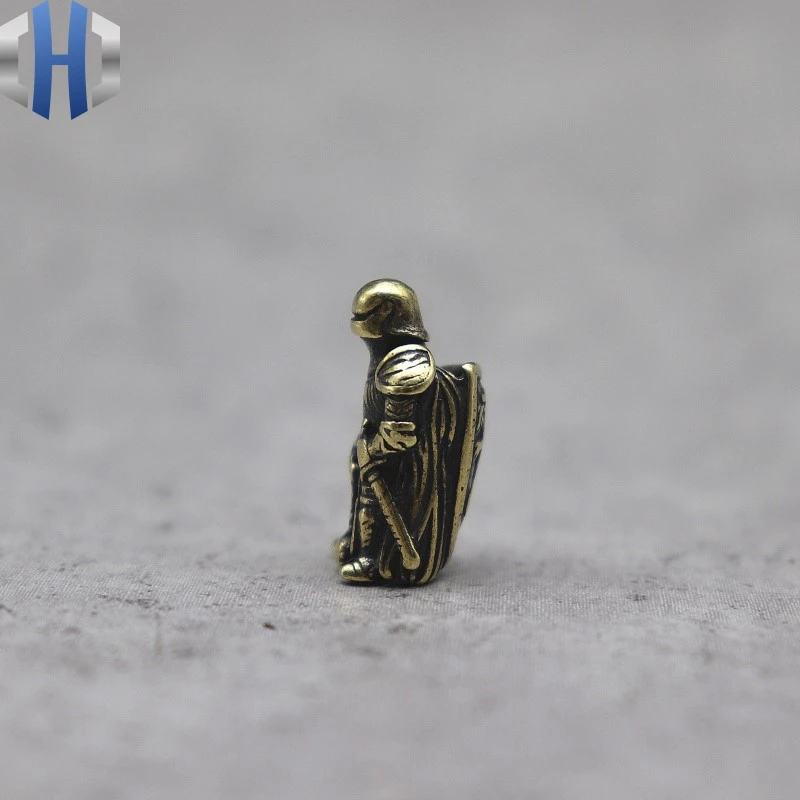 Ranger Soldier Brass Knife Beads Brass Personality Skull EDC Beads Skull Keychain Pendant Hanging Rope Paracord Beads