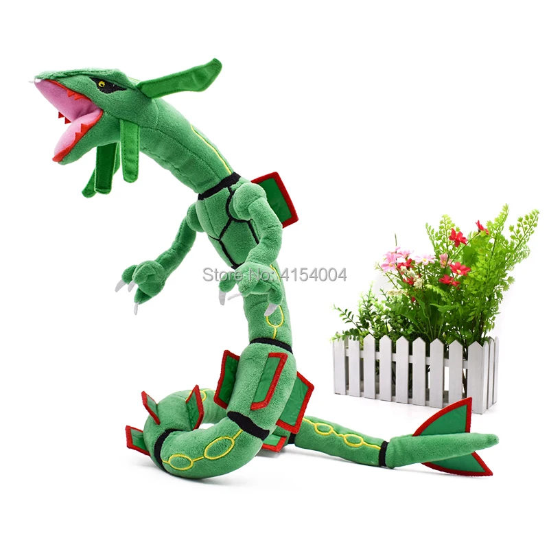 Аниме Rayquaza зеленая плюшевая кукла Peluche со скелетом Мягкая Популярная игрушка