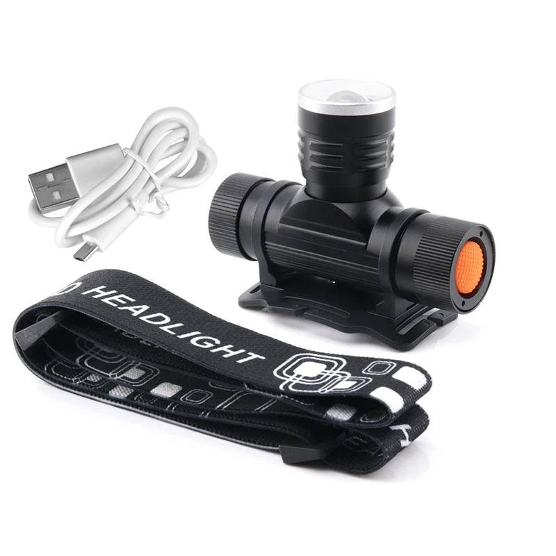 Lâmpada de Cabeça Led Mini Farol Sensor ir Usb Recarregável Farol Ultraleve t6 l2 Zoom à Prova d' Água 18650 Bateria Pequena Lanterna 18 Cheap Faróis de LED