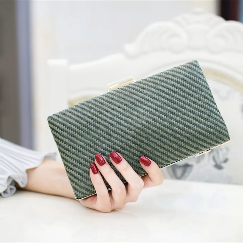 2017 woman bag new fashion evening bags font b clutch b font straw style Ladies font