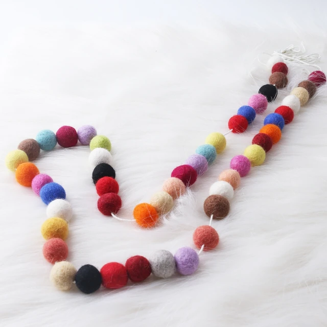 Nursery Custom Felt Ball Garland Rox 50pc 2cm Nursery Custom Felt Ball Garland Rox 50pc 2cm Design Your Own Pom Poms