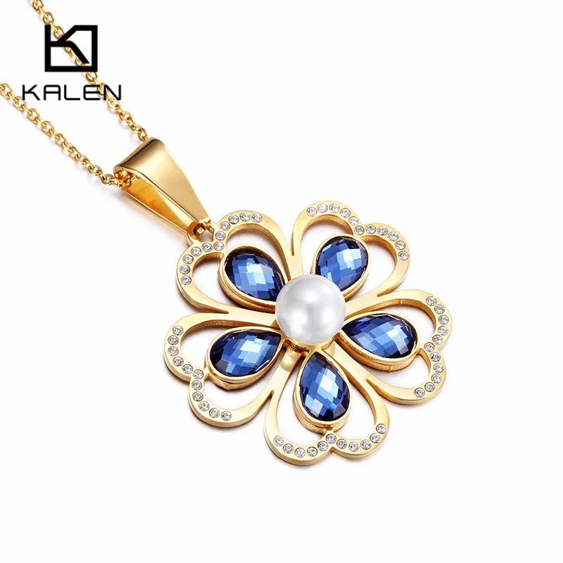 Комплект из колье и серёг нержавеющей стали|jewelry sets for women|flower jewelry setjewelry |