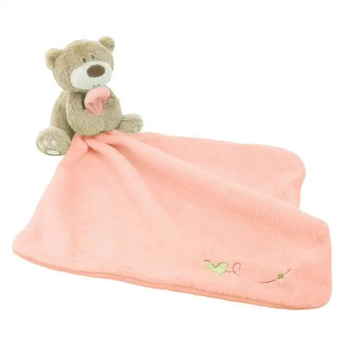 Детское успокаивающее полотенце для новорожденных с медвежонком, развивающие плюшевые игрушки для малышей, детское успокаивающее полотенце, развивающие рождественские подарки FJ88