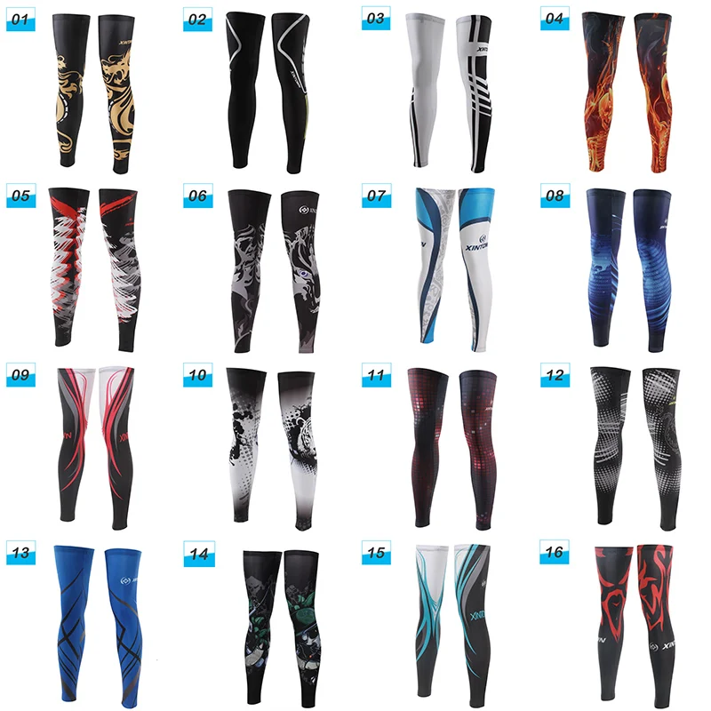 No-Slip Cycling Leg Warmer Bike Bicycle Guards Knee Warm Sleeves Covers Windproof Size S-XXXL 16 COLORS leg compression sleeves