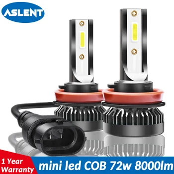 

Aslent 2pcs Mini H7 LED H11 H8 H9 H1 HB4 HB3 9005 9006 LED Headlight Bulbs Car Styling Auto Lamp Fog Light 72W 6500K 8000lm 12v