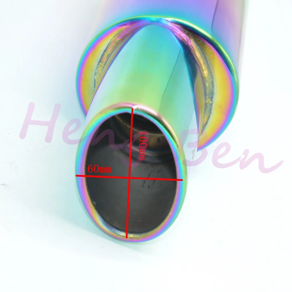 Универсальный выхлопной глушитель HB Neo Chrome Hi Power из нержавеющей стали 304|exhaust