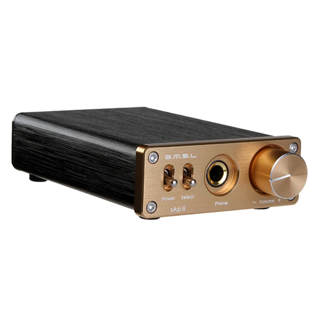 SMSL SAP II Portable Headphone Amplifier TPA6120A2 Big Power HiFi Fidelity Stereo Headphone Amplifier with 2 Ways switch inputs