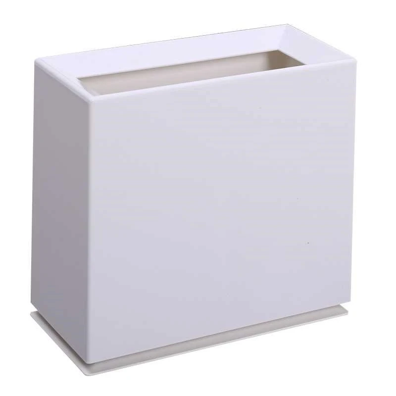 White Plastic Trash Can Trash Can Garbage Trash Trash Office Bathroom Hygiene Bucket Cleaning Tool - Цвет: White
