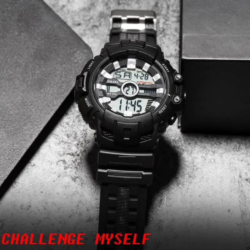 SMAEL, люксовый бренд, светодиодный, цифровые часы для мужчин, спортивные часы с будильником, мужские Модные Военные часы, мужские электронные наручные часы, Relogios