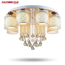 2017 New Round LED Crystal Ceiling Light For Living Room font b Indoor b font font