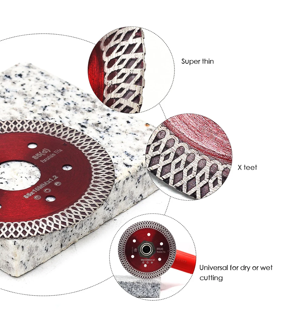 85 мм супер тонкий алмаз керамика Круглопильный Станок для плитки фарфоровые режущие лезвия для резки керамики или фарфоровой плитки