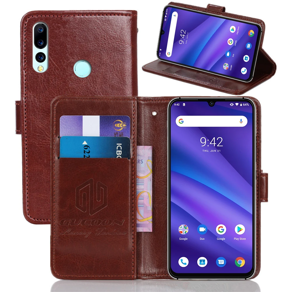 

GUCOON Classic Wallet Case for UMIDIGI A5 Pro Cover PU Leather Vintage Flip Case for Ulefone Note 7 Fashion Phone Bag Shield