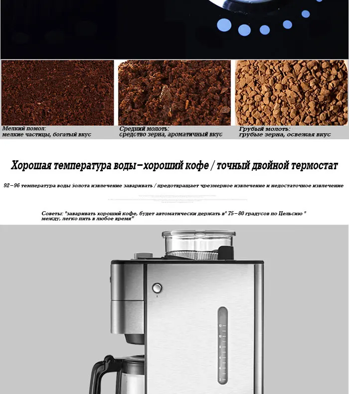 Полностью автоматическая кофемашина дробилка Американский итальянский