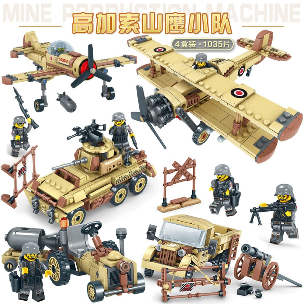 

Vidiem Creative Educational Building Blocks Toys For Boys Military Series Legoing Friendship Small Bricks Compatible 82032